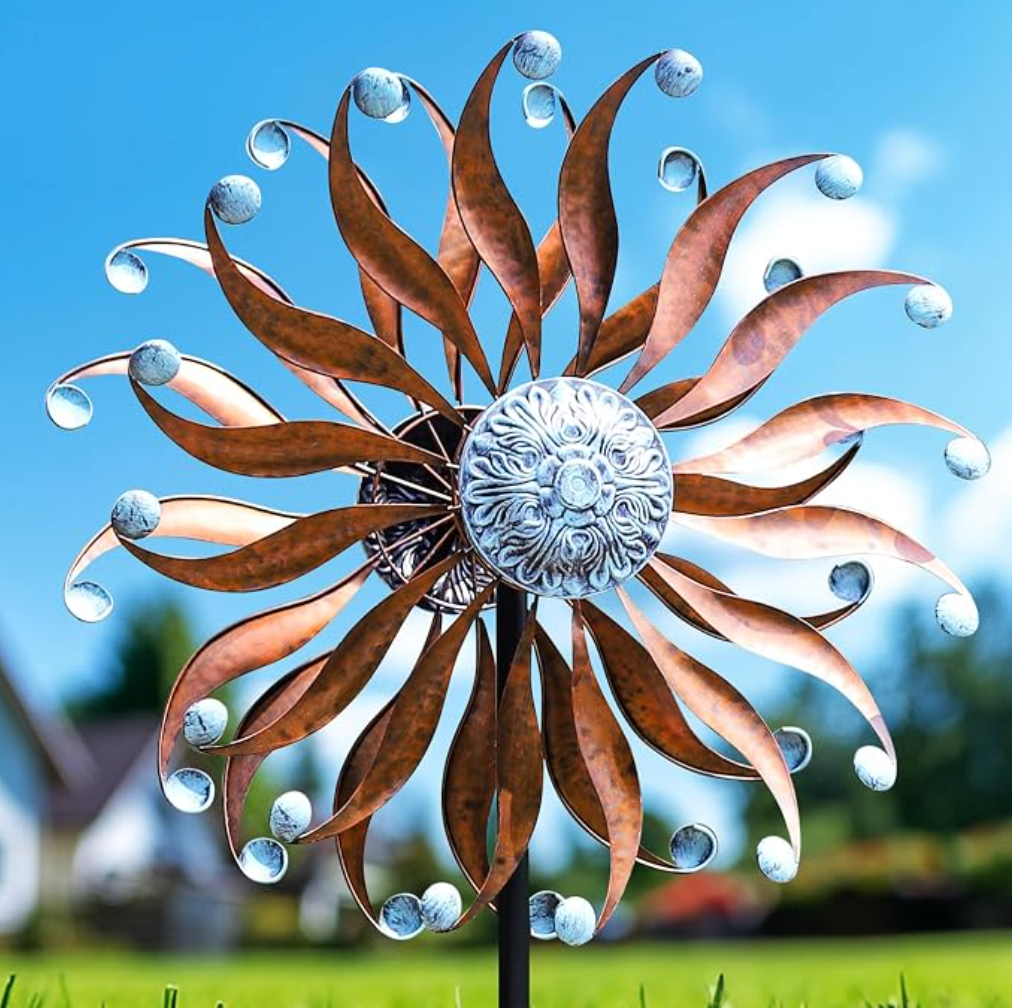 LimeHill Wind Spinners Outdoor - 84" H Large Metal Garden Decor