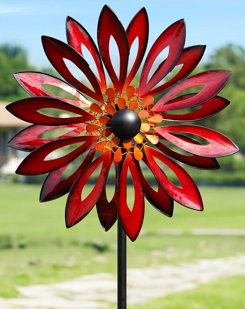 Kinetic Wind Spinners Outdoor - 83" H Wind Sculpture for Yard