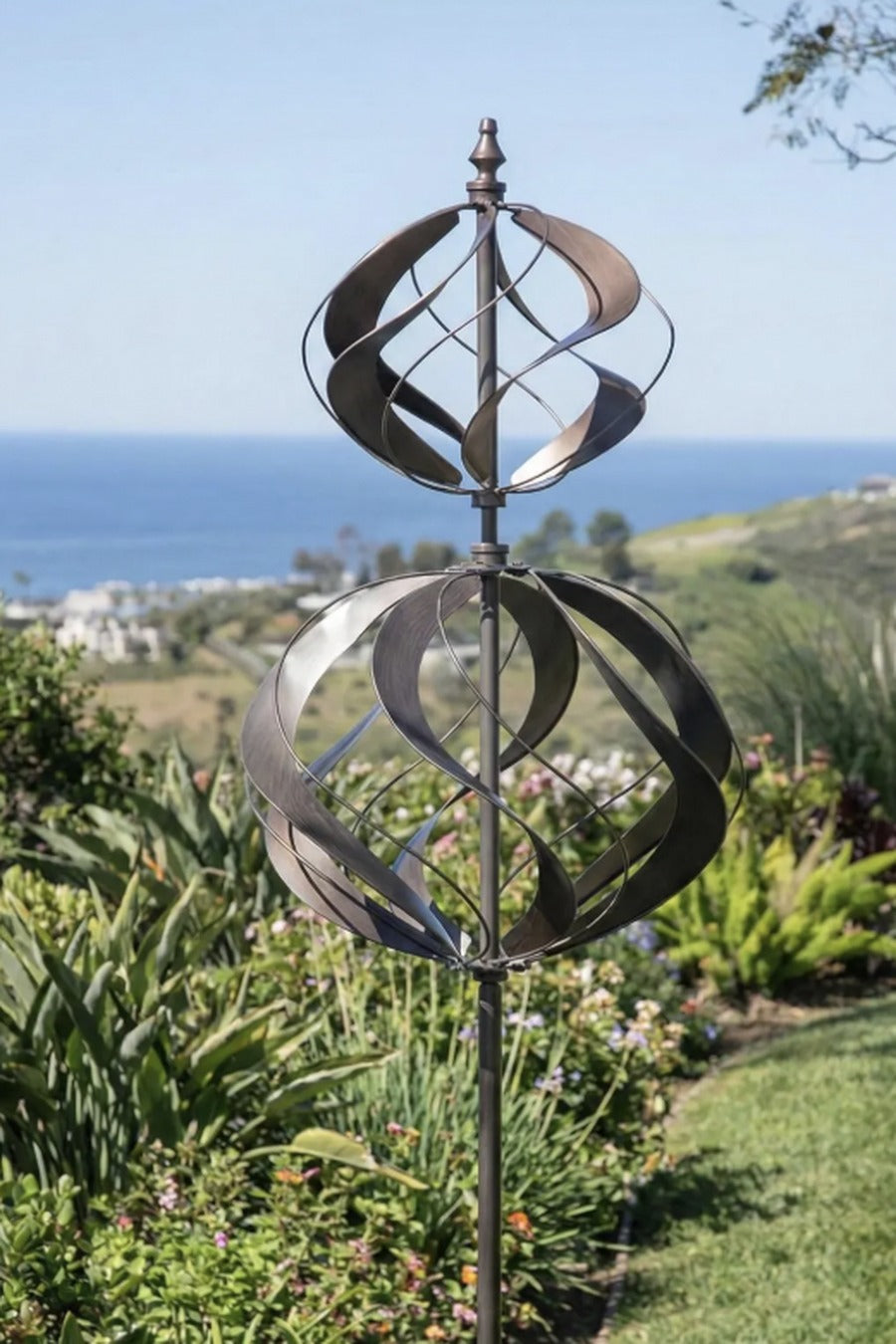 Stainless Twin Orbit Sculpture